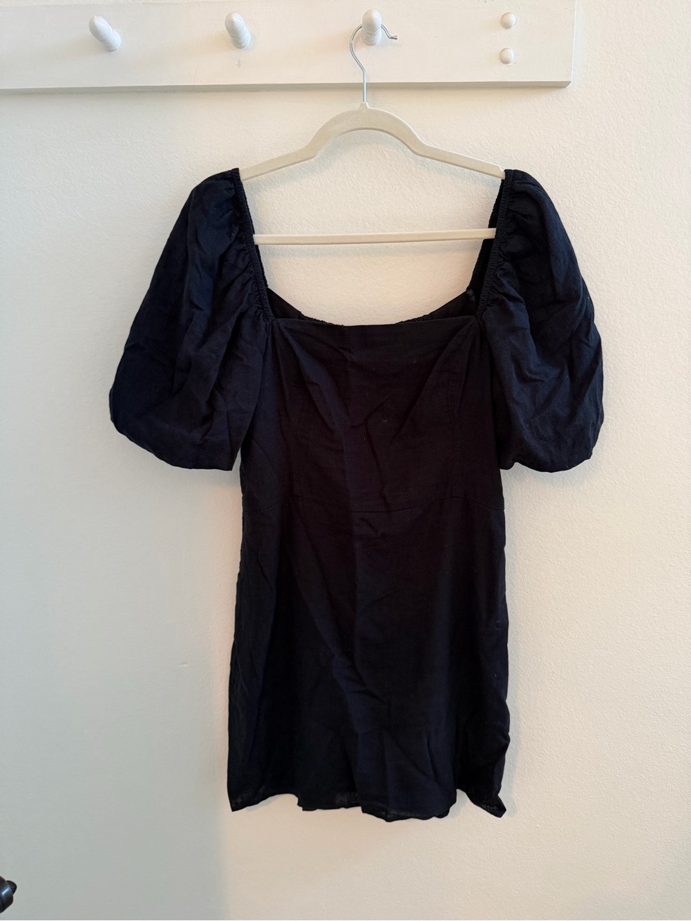 Abercrombie Black Puff Sleeve Square Neck Women’s Dress